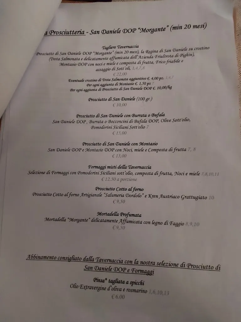 Menu_La Tavernaccia - Hosteria l'Altra Campana - Prosciutteria Ristorantino_San Daniele del Friuli_immagine_4