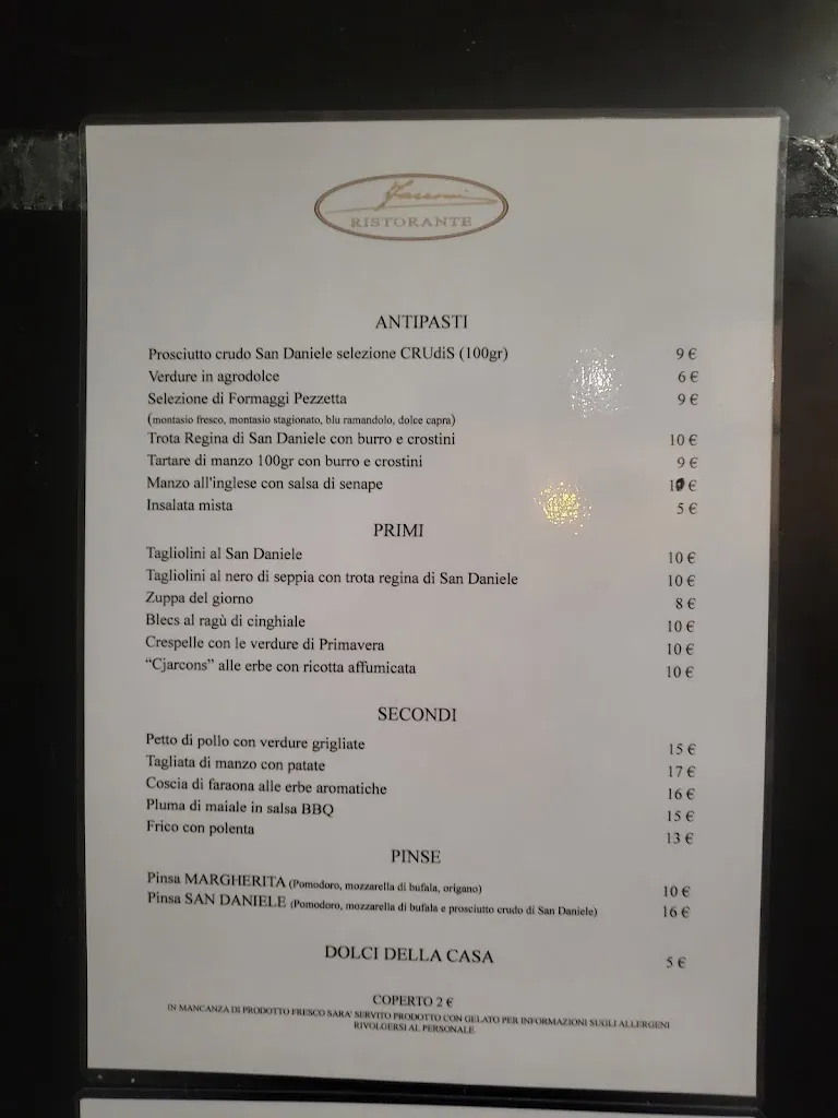 Menu_Ristorante Farroni San Daniele_San Daniele del Friuli_image_1