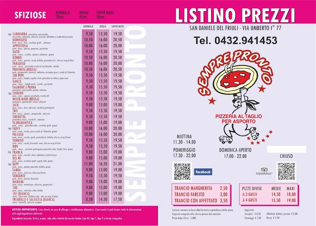 Menu_Sempre Pronto Di Stepanov Adrian Sabin_San Daniele del Friuli_image_1