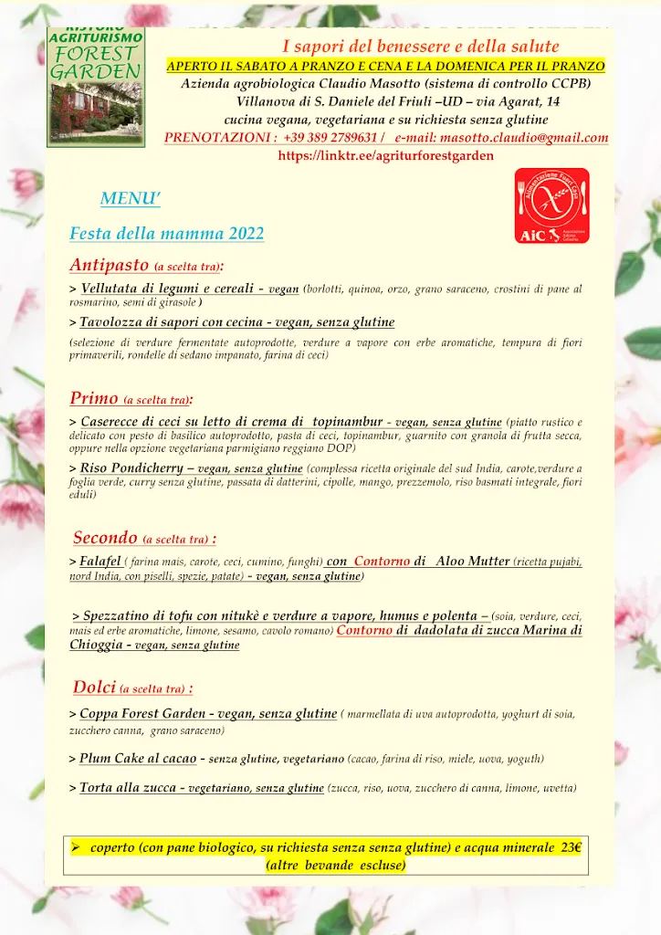 Menu_Ristorante Agriturismo Forest Garden_San Daniele del Friuli_immagine_2