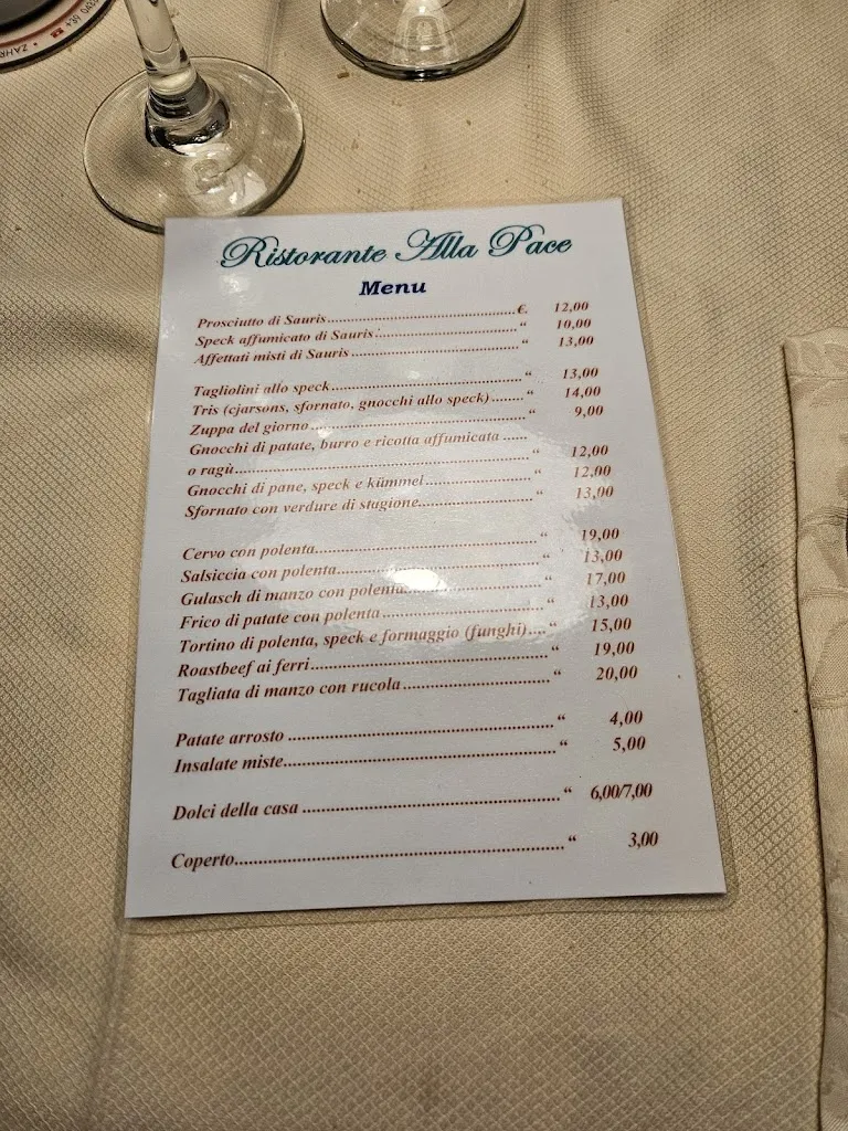 Menu_Ristorante Alla Pace / Burtshaus Alla Pace_Sauris di Sotto_image_2