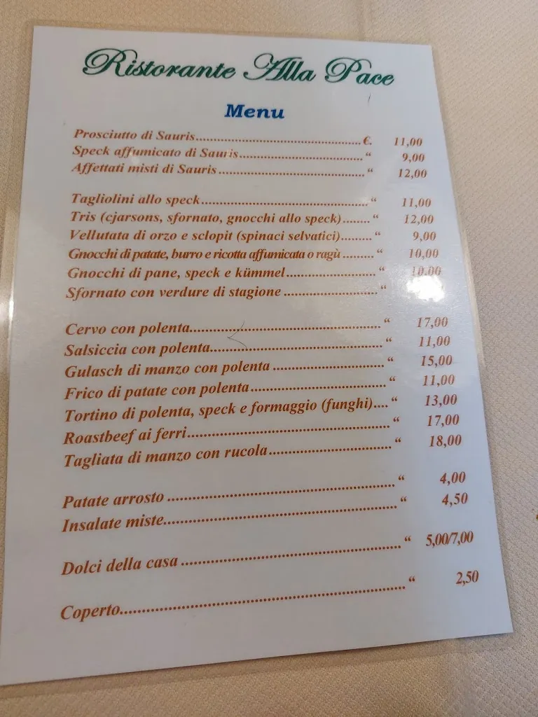 Menu_Ristorante Alla Pace / Burtshaus Alla Pace_Sauris di Sotto_image_3