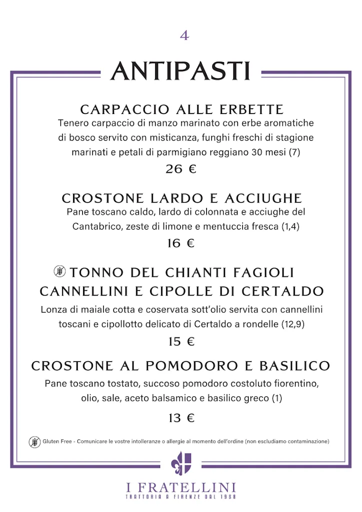 Menu_Trattoria I Fratellini Brace e Spiriti dal 1958_Santa Croce_image_3