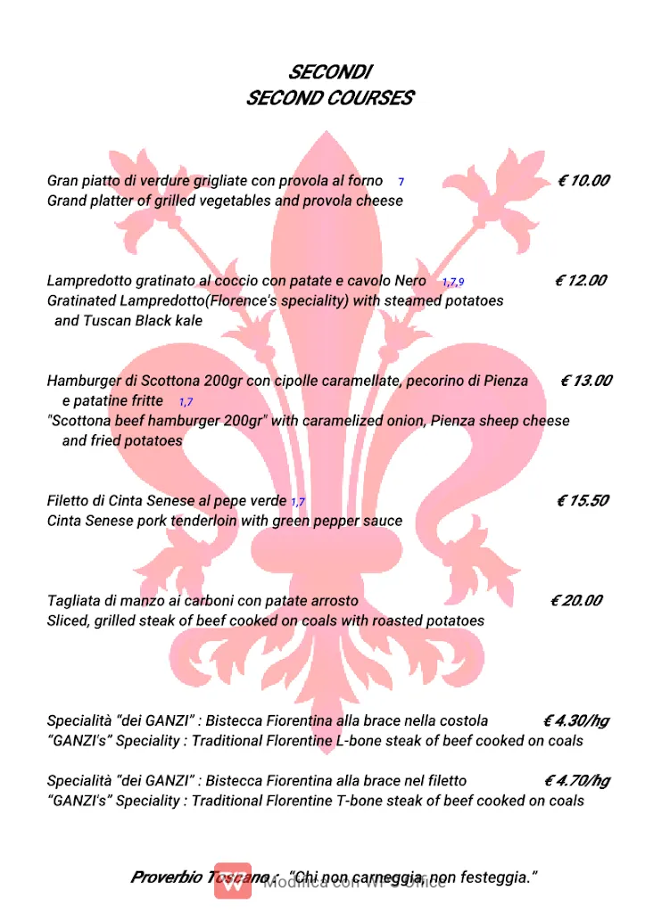 Menu_Da Que' Ganzi Trattoria Osteria_Santa Croce_image_4