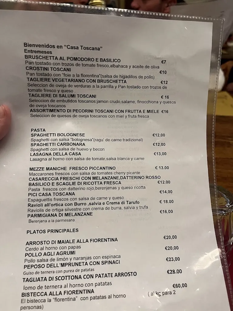 Menu_Casa Toscana_Santa Croce_image_1