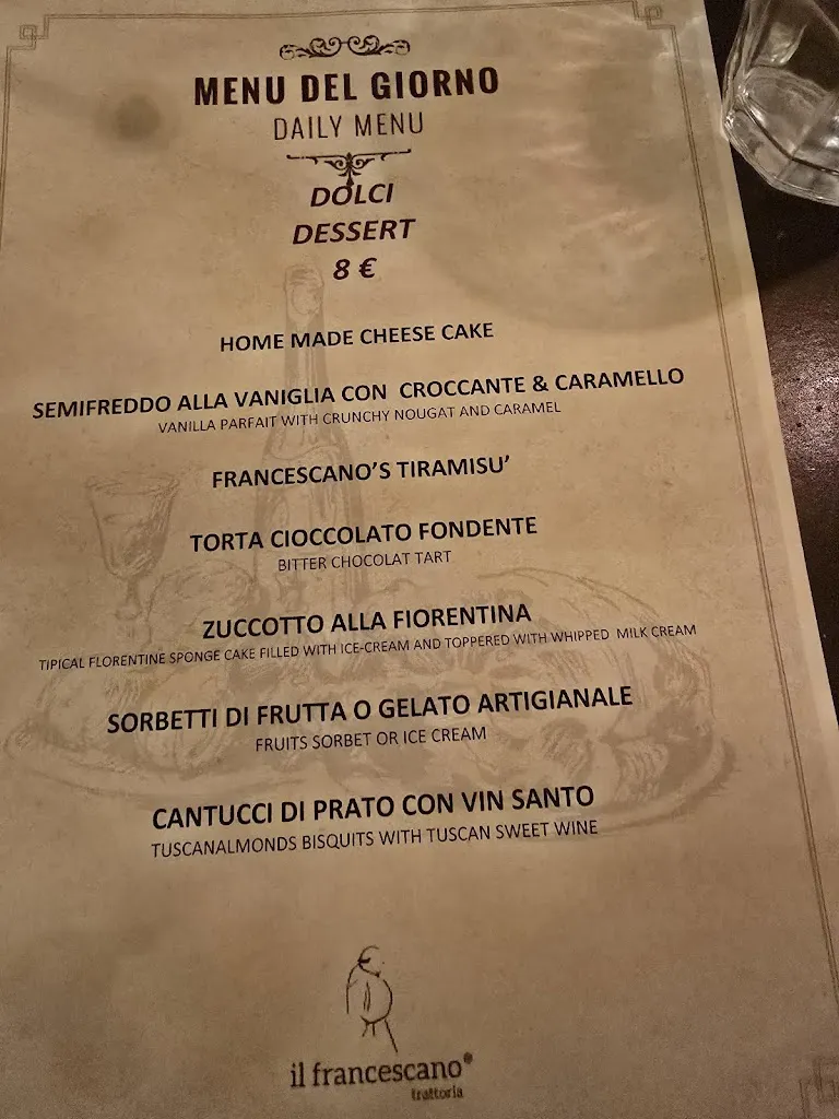 Menu_Il Francescano Tavern_Santa Croce_image_1