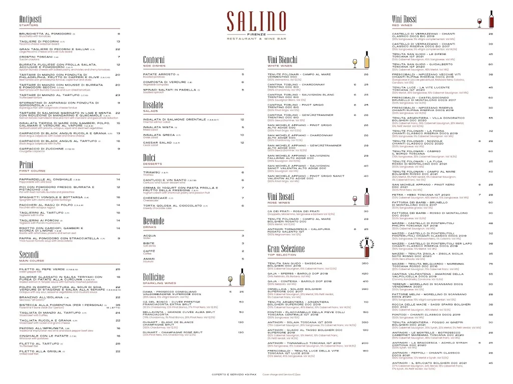 Menu_Salino Restaurant & Wine Bar_Santa Croce_image_1