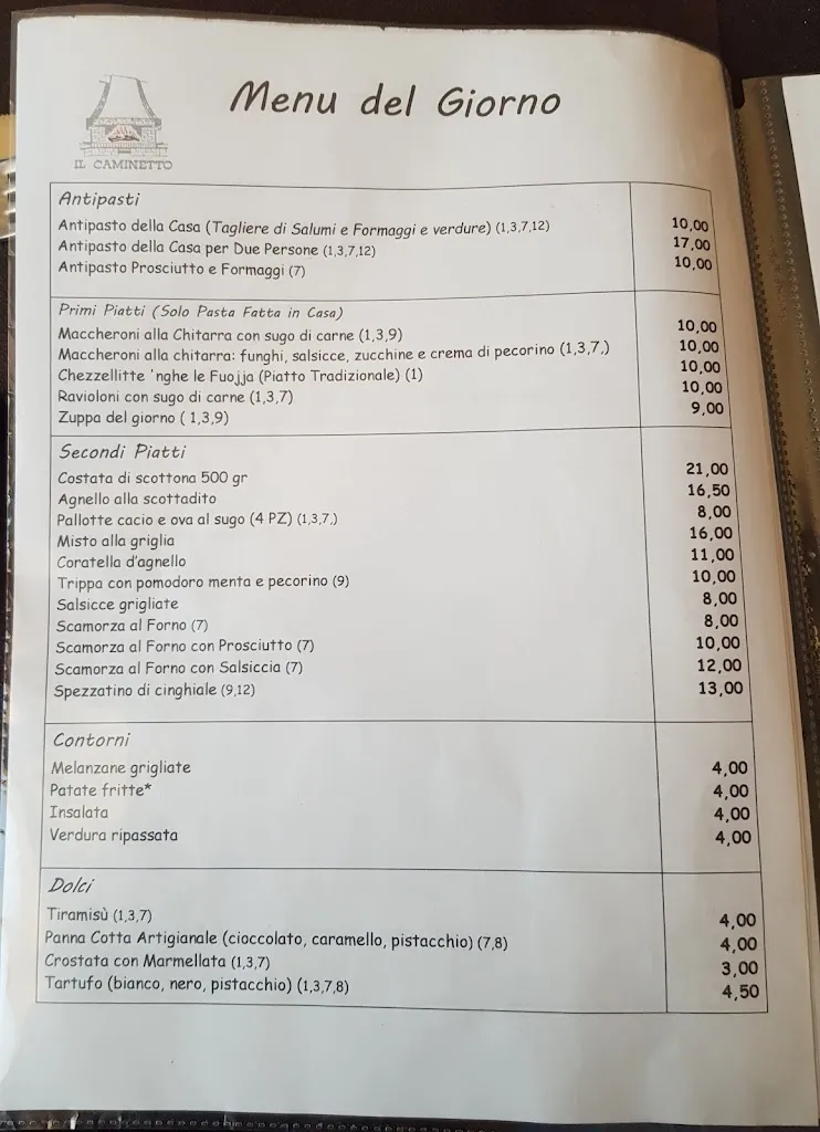 Menu_Il Caminetto Ristorante Enoteca_Scanno_image_1