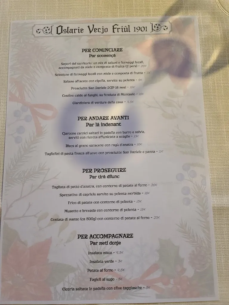 Menu_Ostarie Vecjo Friûl 1901_Sedegliano_image_2
