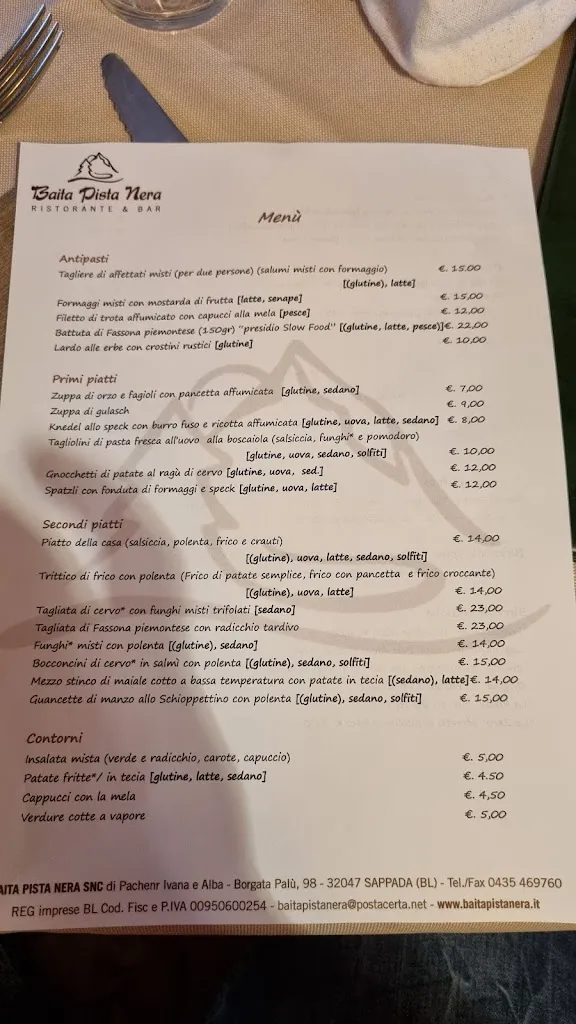 Menu_Bar Ristorante Baita Pista Nera Sappada_Sappada_image_2