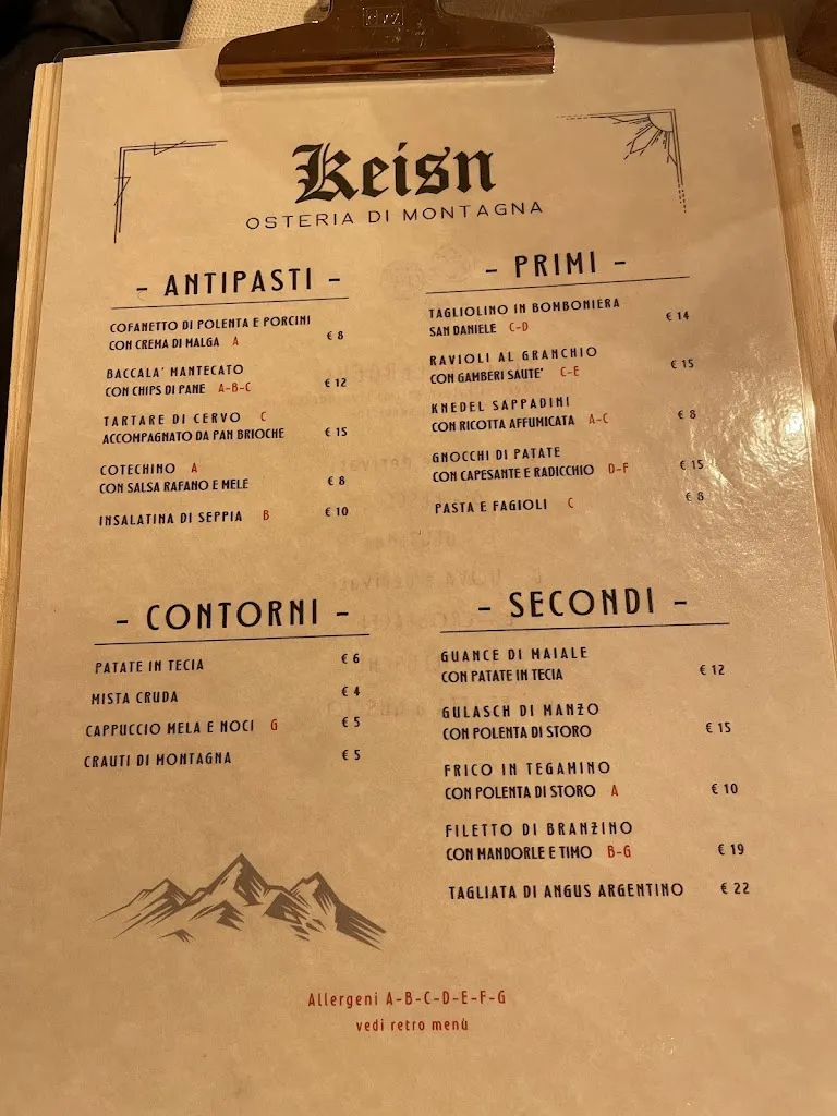 Menu_KEISN osteria di montagna_Sappada_image_1