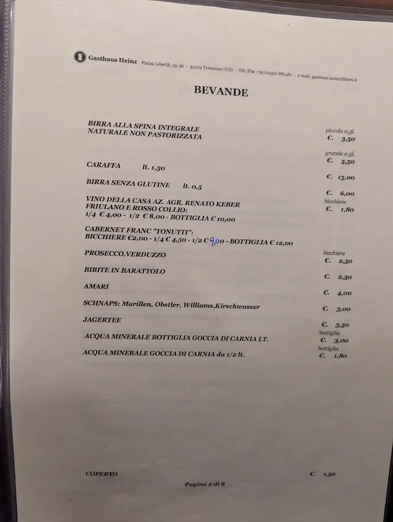 Menu_Gasthaus 'Heinz' Di Masutti Maria Gloria & C. S.A.S._Tricesimo_image_2