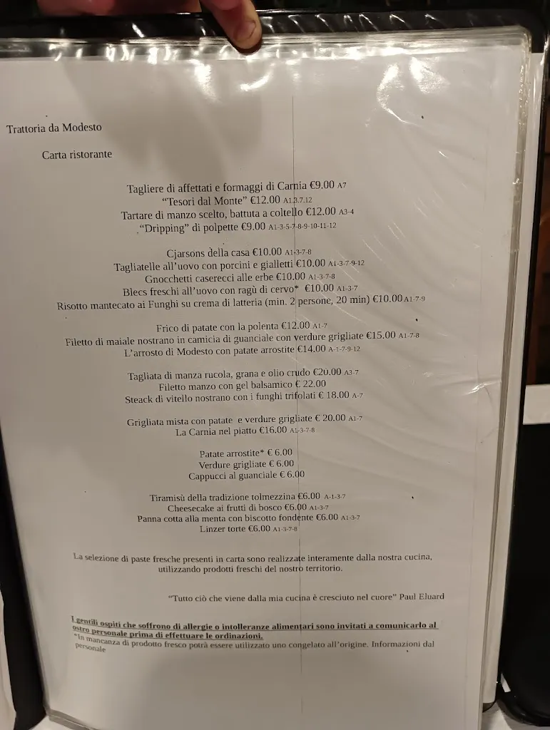 Menu_TRATTORIA DA MODESTO_Tolmezzo_image_2