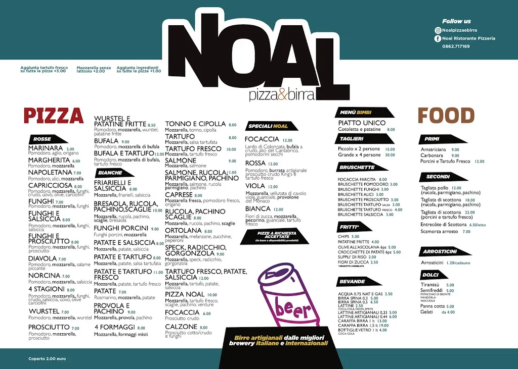 Menu_Ristorante Pizzeria Noal_Scoppito_image_1