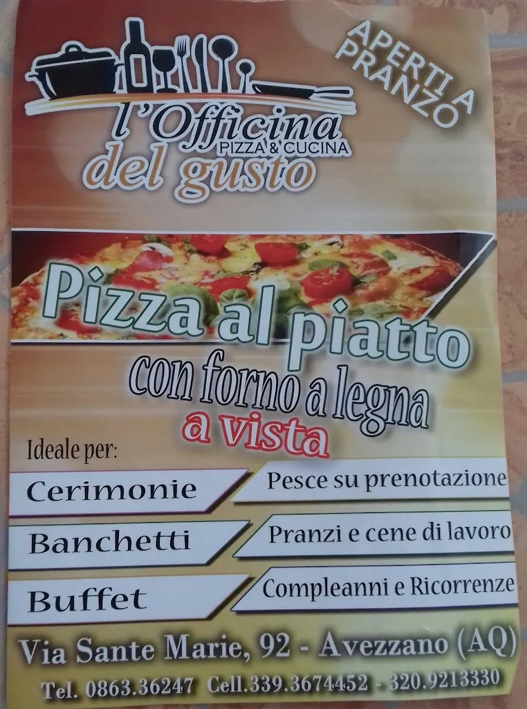 Menu_L'Officina Del Gusto Pizzeria Ristorante Avezzano_Avezzano_image_1