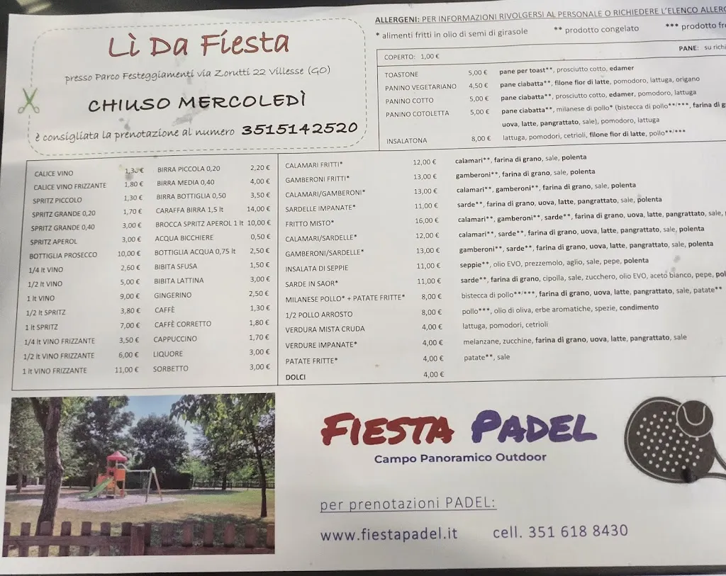 Menu_Chiosco Lì Da Fiesta_Villesse_image_1