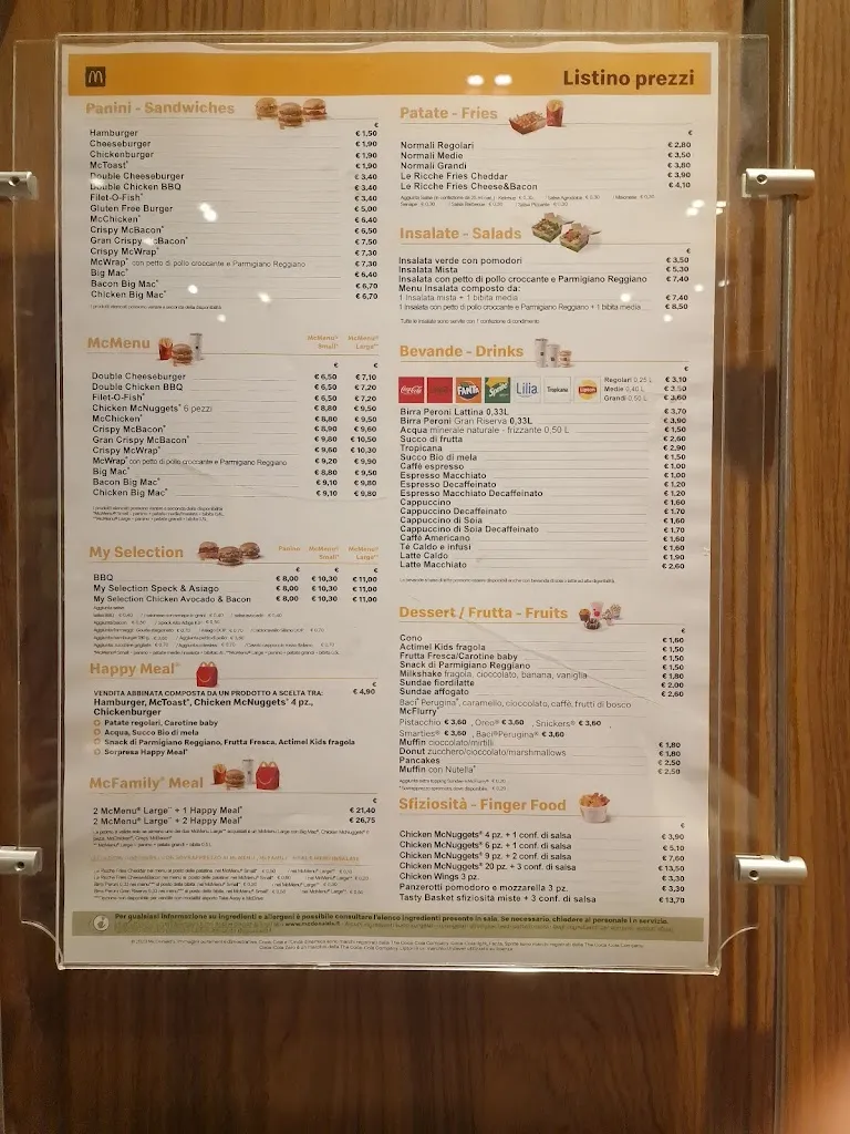 Menu_McDonald's Villesse Mall_Villesse_image_1