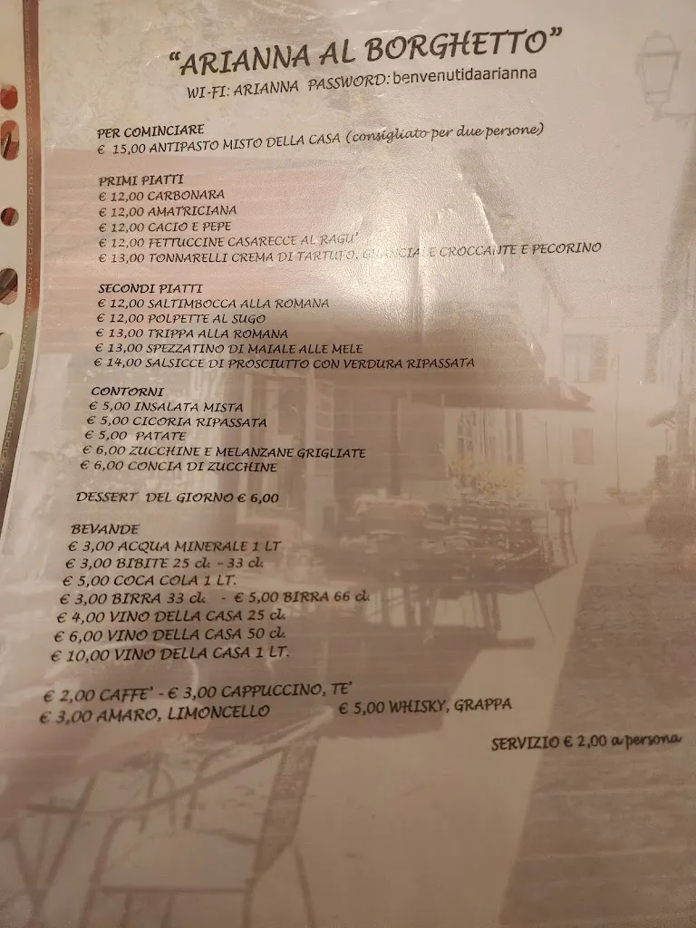 Menu_Arianna al Borghetto_Acilia-Castel Fusano-Ostia Antica_image_1