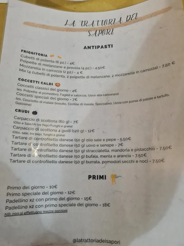 Menu_La Trattoria dei Sapori_Acilia-Castel Fusano-Ostia Antica_image_3