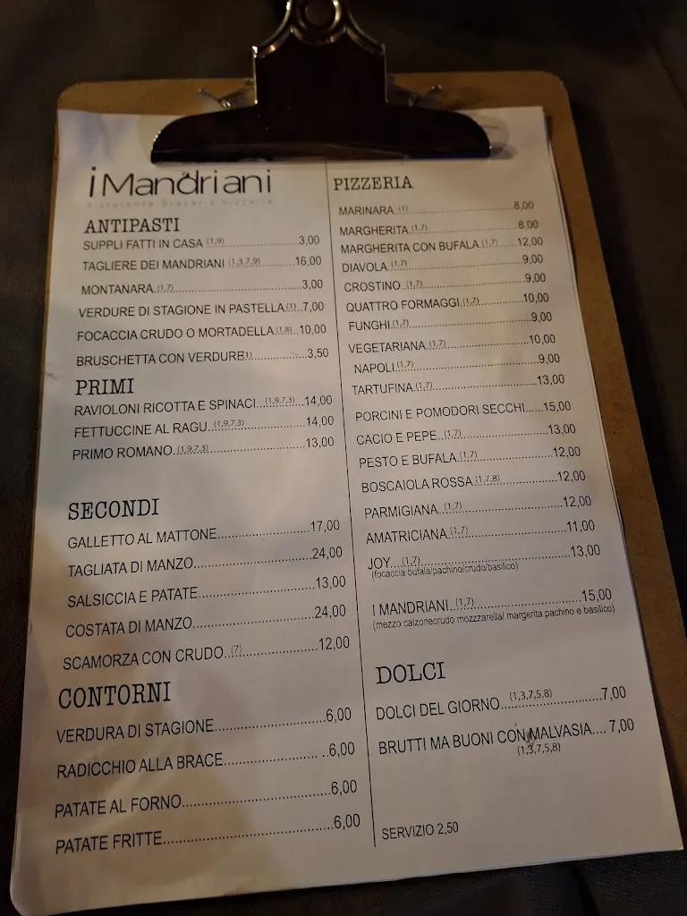 Menu_I Mandriani_Acilia-Castel Fusano-Ostia Antica_image_1