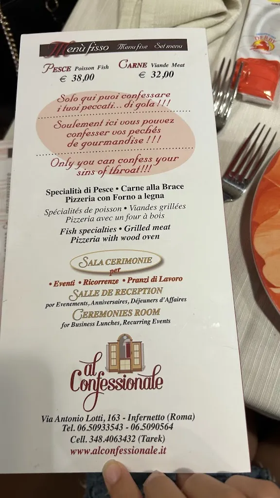 Menu_Ristorante Al Confessionale_Acilia-Castel Fusano-Ostia Antica_immagine_3