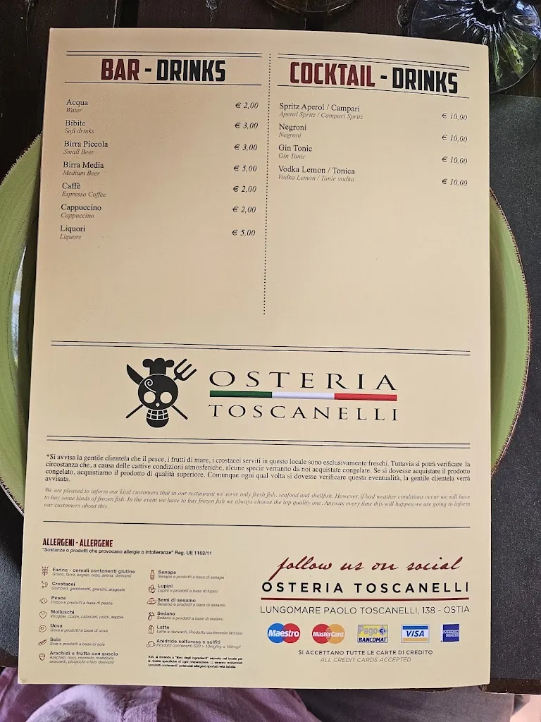 Menu_Osteria Toscanelli_Acilia-Castel Fusano-Ostia Antica_image_1
