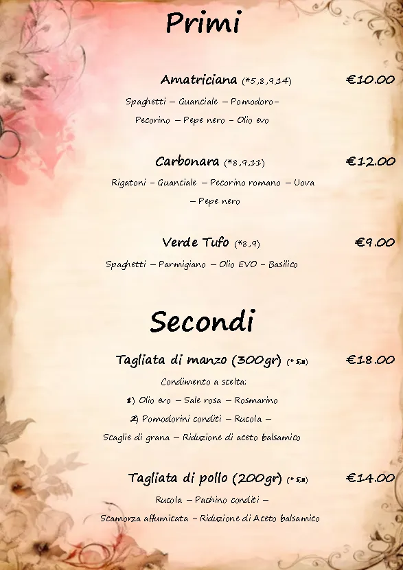 Menu_Taverna Del Sole di Fusco Luca_Acquapendente_image_1