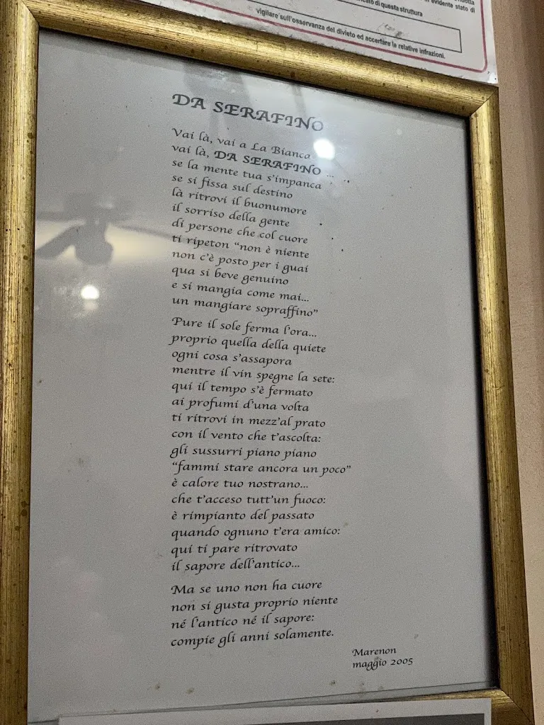 Da Serafino restaurant in Allumiere