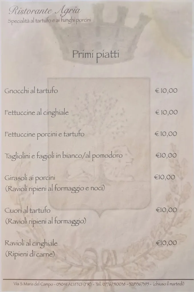 Menu_Ristorante Agria_Alvito_immagine_2