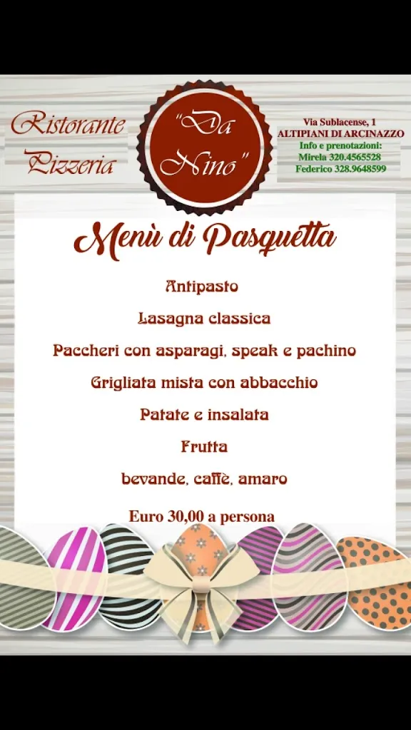 Menu_Ristorante Pizzeria da Nino_Arcinazzo Romano_immagine_4