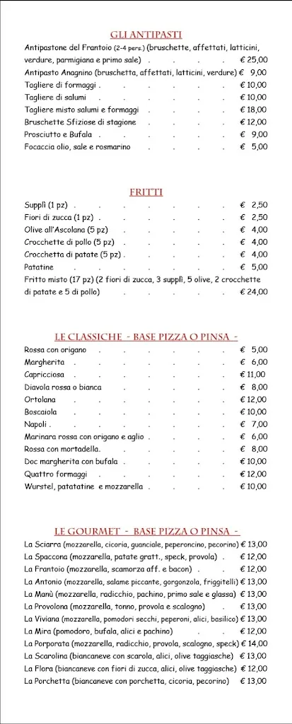Menu_Pizzeria Frantoio del vicolo DiVino_Anagni_image_2