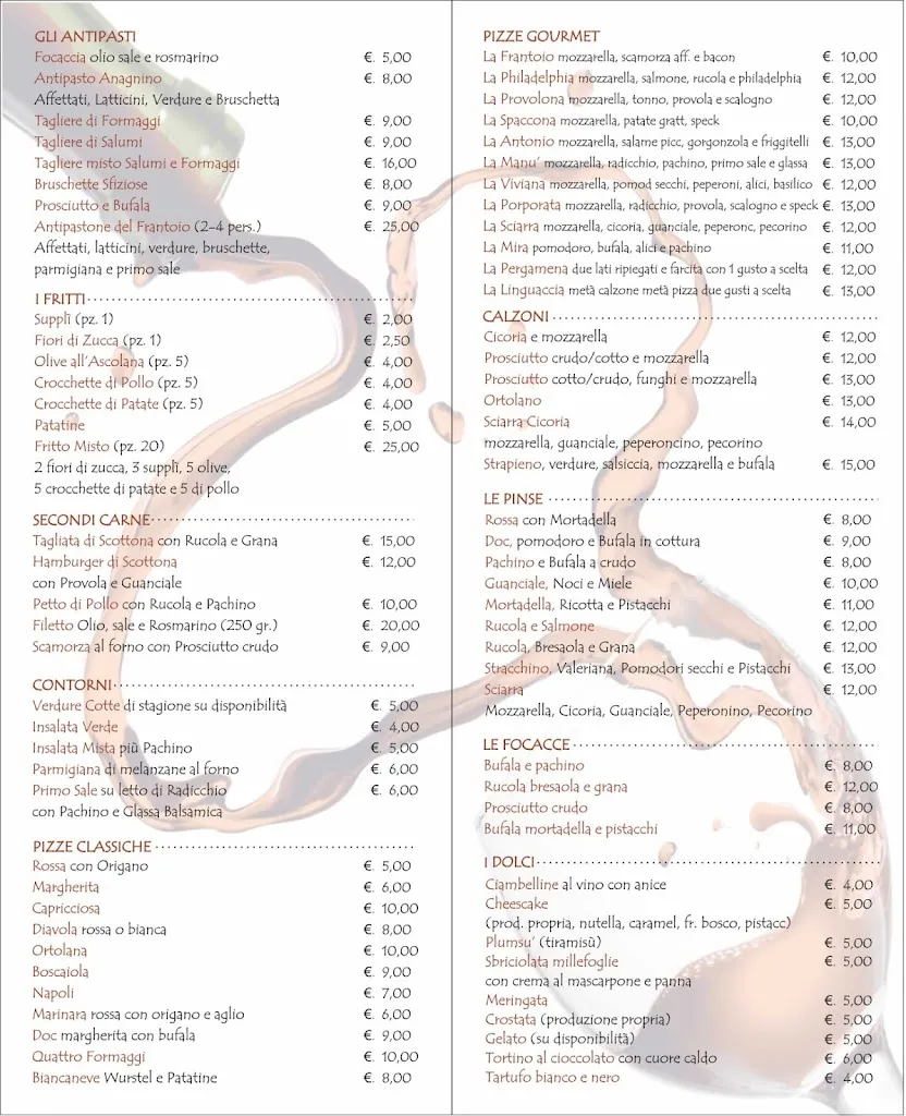 Menu_Pizzeria Frantoio del vicolo DiVino_Anagni_image_3