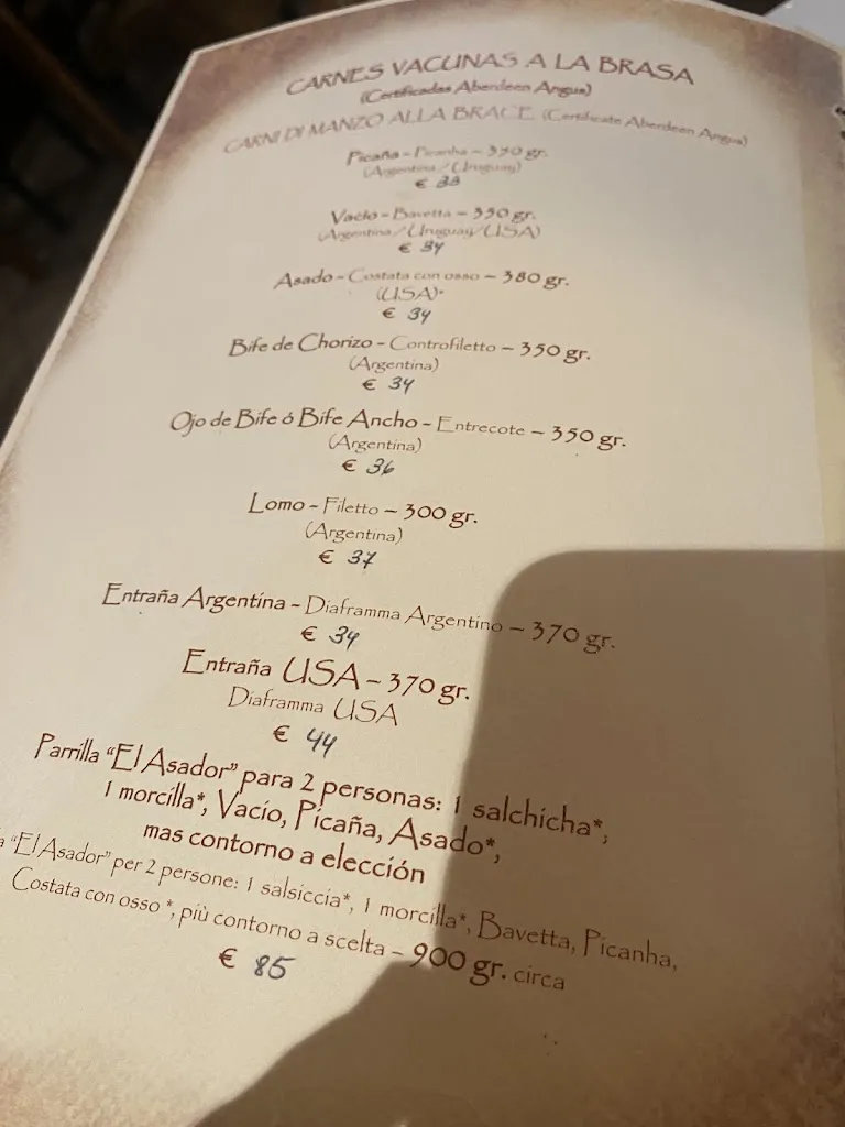 Menu_El Asador Argentino_Aprilia_image_1