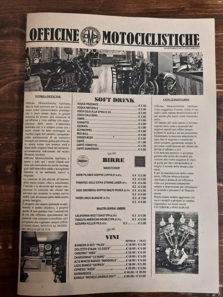 Menu_Officine Motociclistiche Apriliane Live Music Pub_Aprilia_image_3
