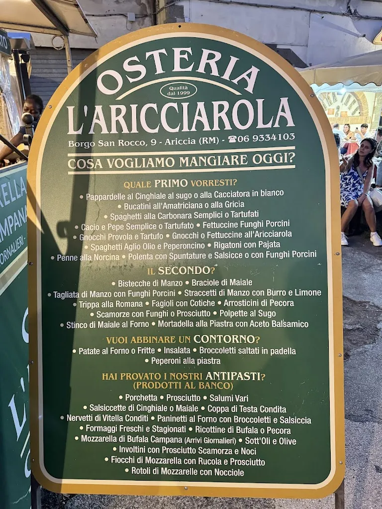 Menu_Osteria l'Aricciarola_Ariccia_image_3