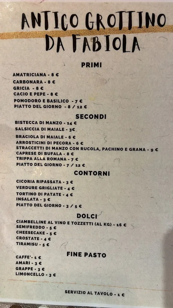 Menu_Fraschetta Antico Grottino_Ariccia_image_4