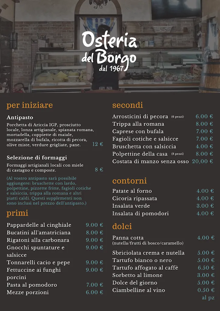 Menu_Osteria del Borgo_Ariccia_image_1