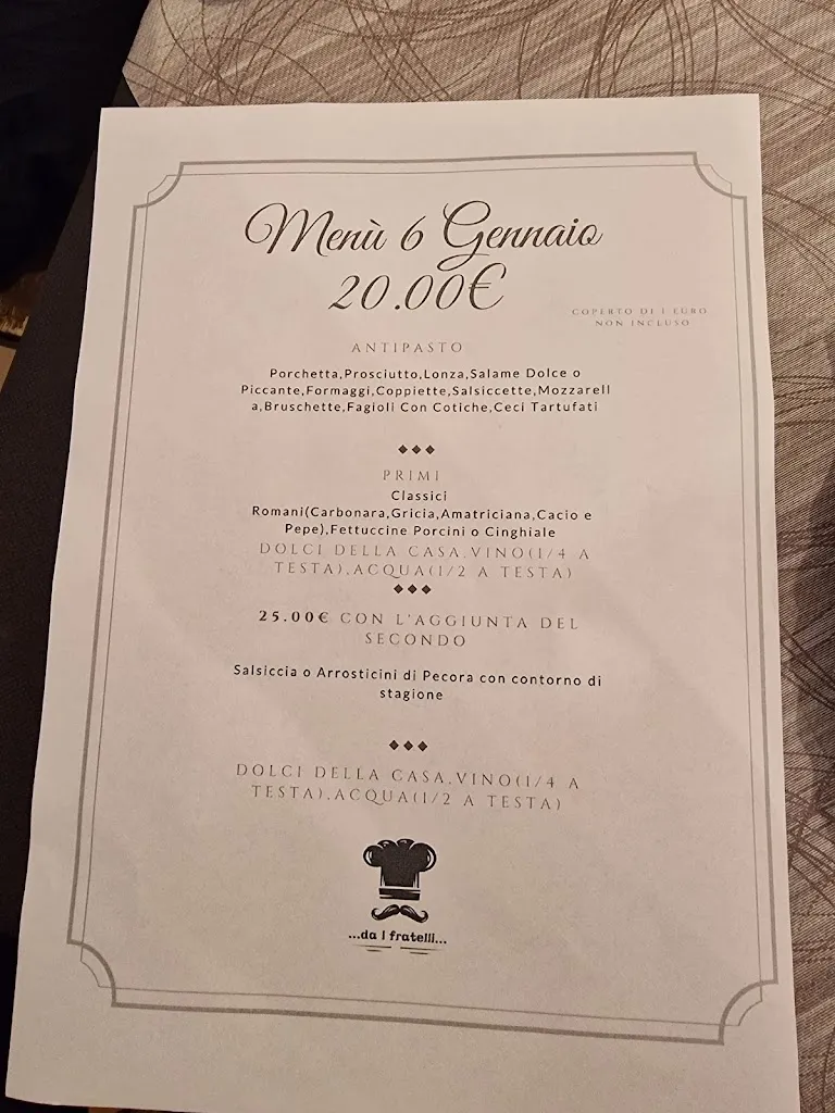 Menu_Fraschetta Da i Fratelli_Ariccia_image_1