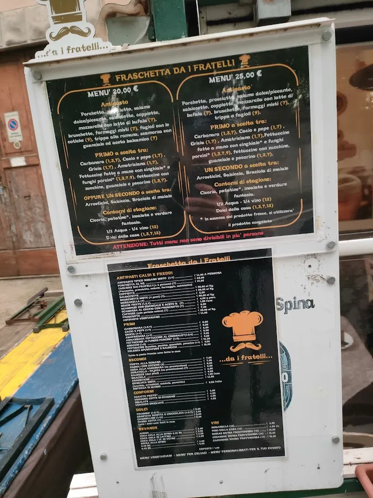 Menu_Fraschetta Da i Fratelli_Ariccia_image_2