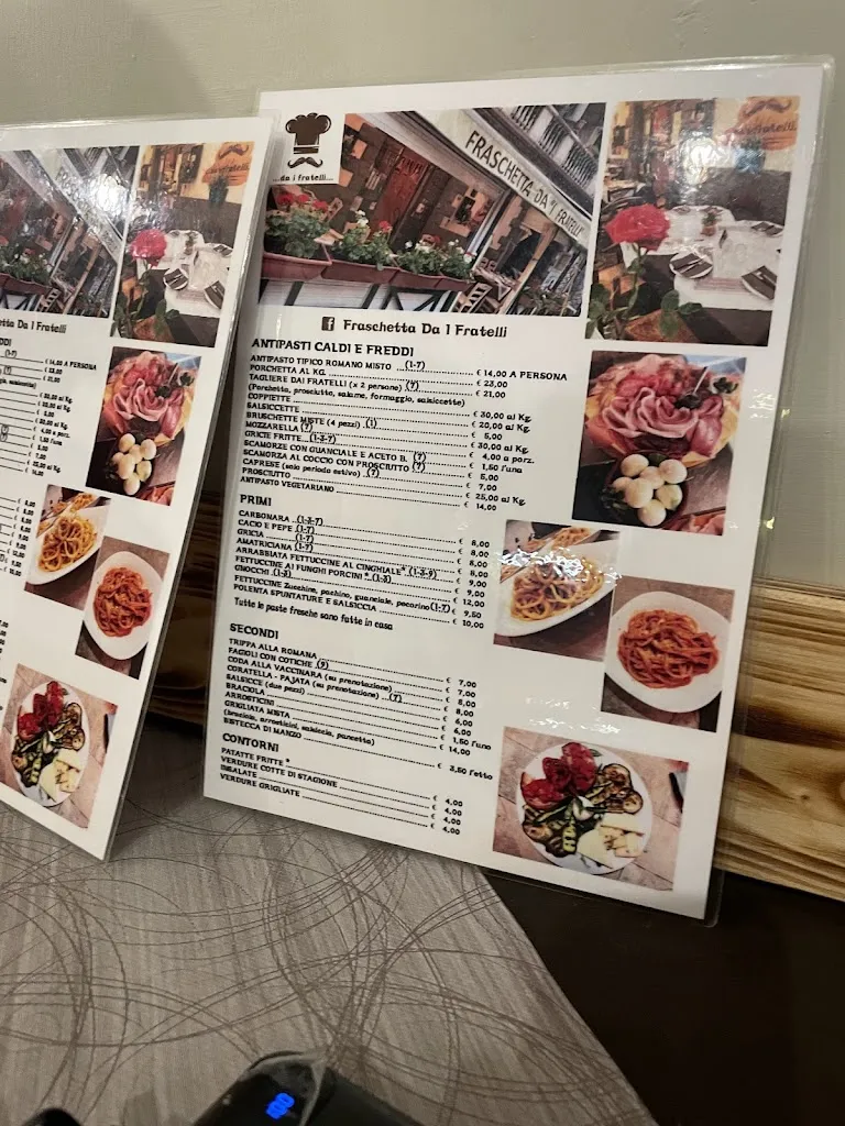 Menu_Fraschetta Da i Fratelli_Ariccia_image_4