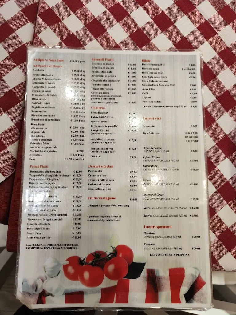 Menu_La Fraschetta De Sora Ines_Ariccia_immagine_2