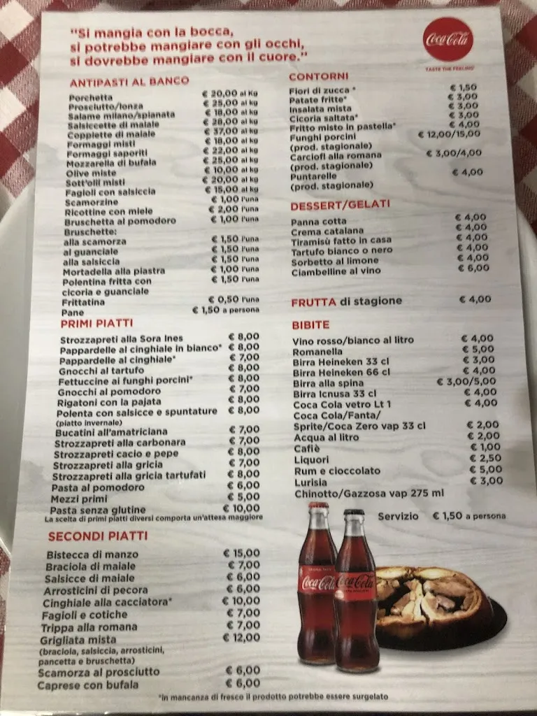 Menu_La Fraschetta De Sora Ines_Ariccia_immagine_4