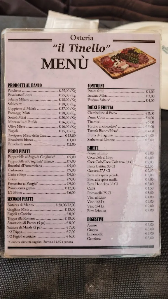 Menu_Osteria il tinello_Ariccia_image_4