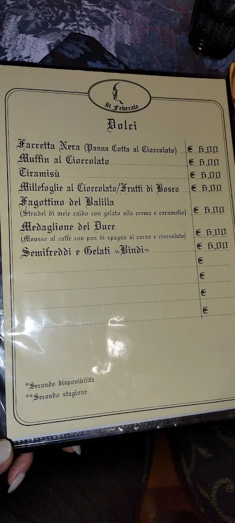 Menu_Ristorante Il Federale di Adelaide Artena_Artena_image_2