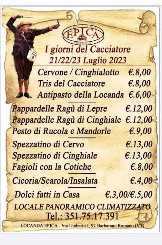 Menu_LOCANDA EPICA _Barbarano Romano_image_2