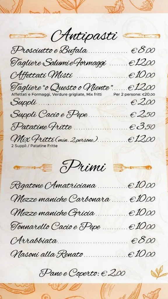 Menu_O Questo o Niente - Trattoria Bassano Romano_Bassano Romano_image_3