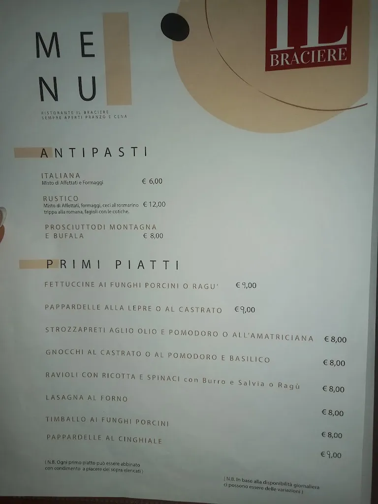 Menu_Il Braciere_Bivio San Polo_image_1