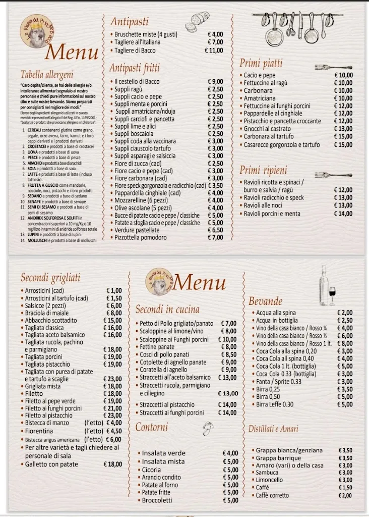 Menu_La Riserva Del Principe Bacco_Bivio di Capanelle_image_1