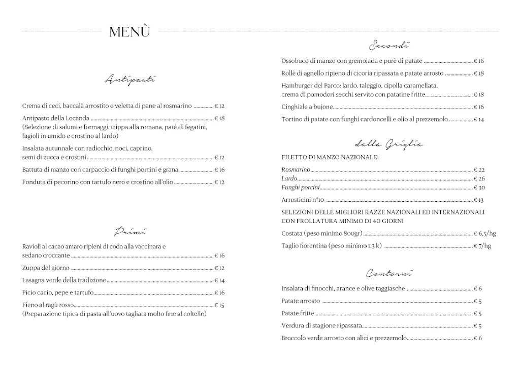 Menü_La Locanda del Mostro_Bomarzo_Bild_1