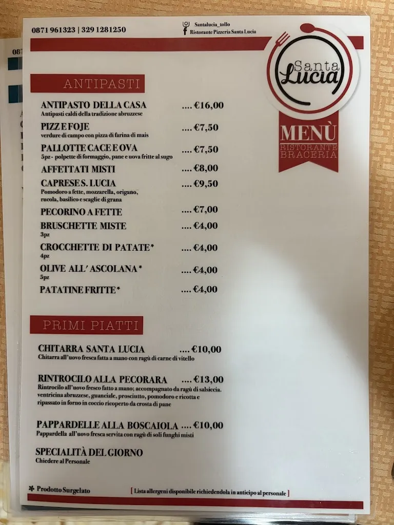 Menu_Santa Lucia Ristorante Pizzeria_Tollo_image_3
